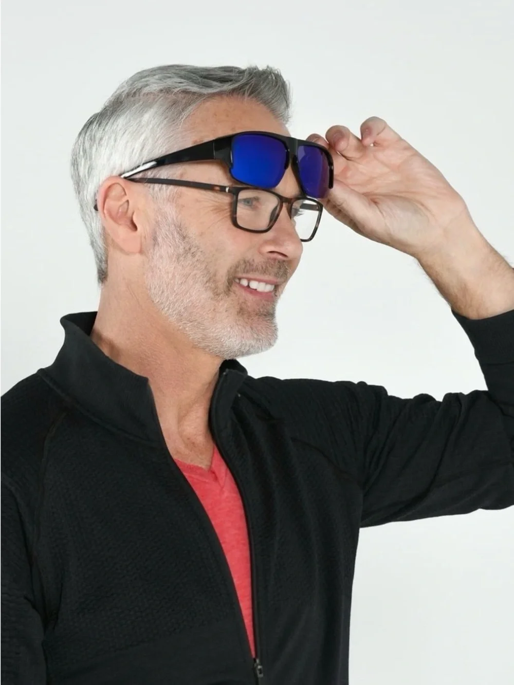 Foster Grant Solar Shield Dioptics Aviator Sport Sunglasses - NWT